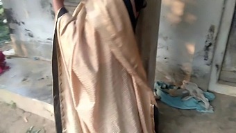 Mature Indian Woman With A Large Rear End Lactates While Alone In A Rural Dwelling