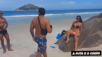 Intense Sexual Encounter During A Photo Shoot On A Nudist Beach Involving Two African Americans