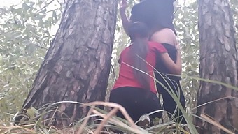 Lesbian Illusion Girls Find Shelter Under A Tree And Warm Up With Sex