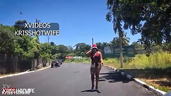 Kriss Hotwife Noel Strips Down In The Midst Of Hectic Salvador Bahia Traffic - A Christmas Treat