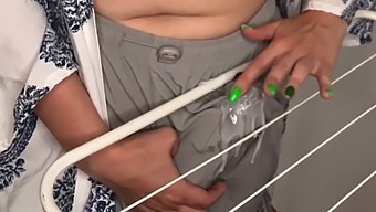 Stepson Witnesses Stepmother'S Large Penis Rubbing Against Clothes Dryer